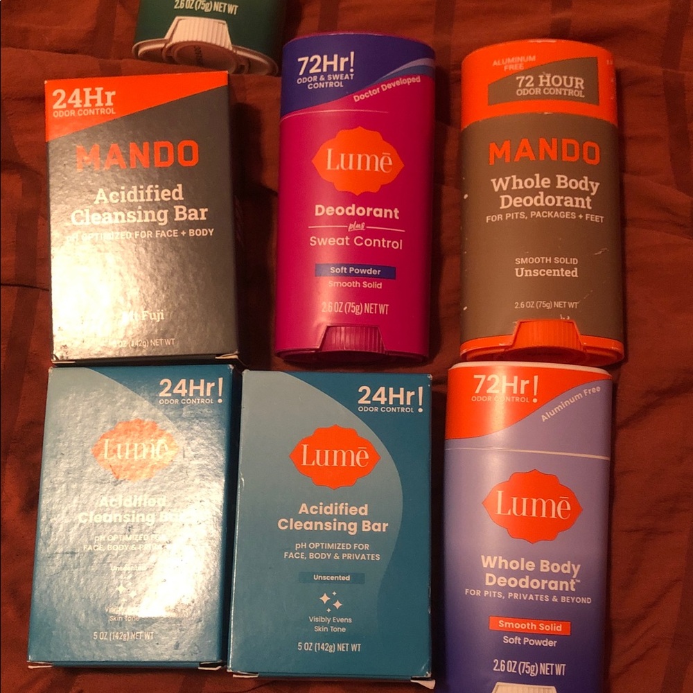 Deodorant and Cleansing Bar Set - Orange and Blue